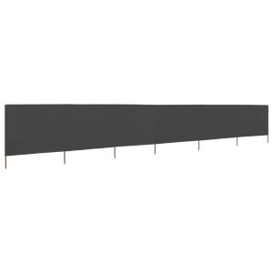 Parawan Ogrodowy Osłona 6-skrzydłowy z tkaniny 800 x 80 cm szary 954341 Parawan Ogrodowy Osłona 6-skrzydłowy z tkaniny 800 x 80 cm szary 954341