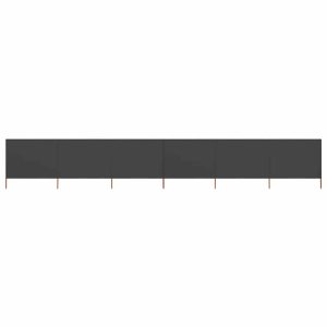 Parawan Ogrodowy Osłona 6-skrzydłowy z tkaniny 800×120 cm antracytowy 954375 Parawan Ogrodowy Osłona 6-skrzydłowy z tkaniny 800×120 cm antracytowy 954375