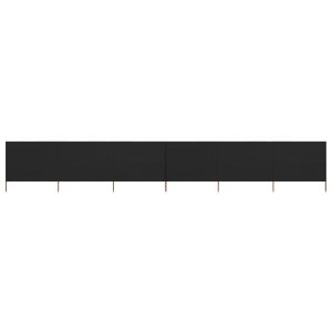 Parawan Ogrodowy Osłona 6-skrzydłowy z tkaniny 800×120 cm czarny 954339 Parawan Ogrodowy Osłona 6-skrzydłowy z tkaniny 800×120 cm czarny 954339