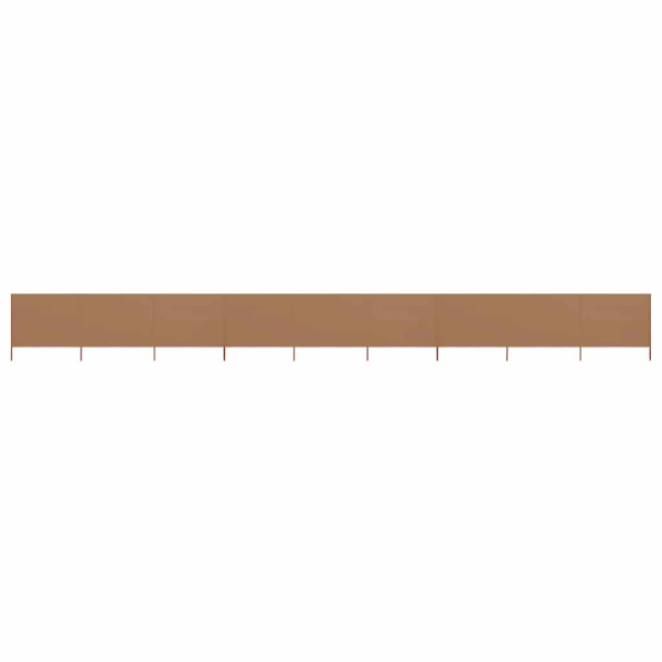 Parawan Ogrodowy Osłona 9-skrzydłowy z tkaniny 1200x120 cm kolor taupe 954342