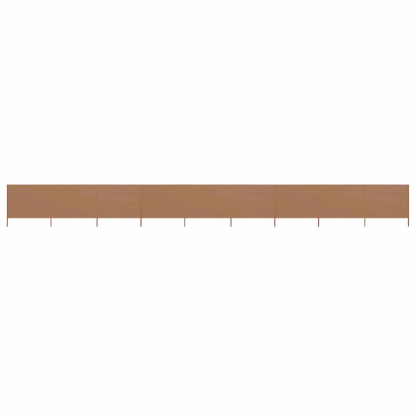 Parawan Ogrodowy Osłona 9-skrzydłowy z tkaniny 1200x160 cm kolor taupe 954337