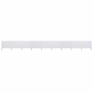Parawan Ogrodowy Osłona 9-skrzydłowy z tkaniny 1200×160 cm piaskowa biel 954350 Parawan Ogrodowy Osłona 9-skrzydłowy z tkaniny 1200×160 cm piaskowa biel 954350