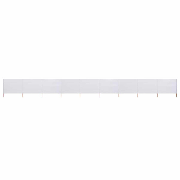 Parawan Ogrodowy Osłona 9-skrzydłowy z tkaniny 1200x160 cm piaskowa biel 954350