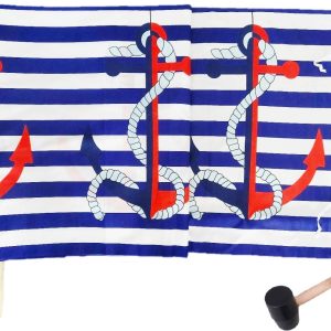 Parawan plażowy zasłona 10 m na plażę kotwica w paski młotek w zestawie 691913 Parawan plażowy zasłona 10 m na plażę kotwica w paski młotek w zestawie 691913