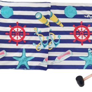 Parawan plażowy zasłona 10 m na plażę składany w paski młotek w zestawie 691911 Parawan plażowy zasłona 10 m na plażę składany w paski młotek w zestawie 691911