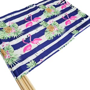 Parawan plażowy zasłona 15 m na plażę składany letni flamingi w paski 691915 Parawan plażowy zasłona 15 m na plażę składany letni flamingi w paski 691915