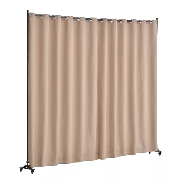 Parawan pokojowy 308x245cm na kółkach składany wolnostojący brązowy 932599