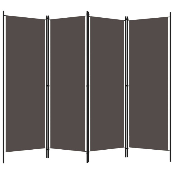 Parawan Pokojowy Antracytowy Parawan Panelowy Dekoracyjny 200 x 180 cm 808381
