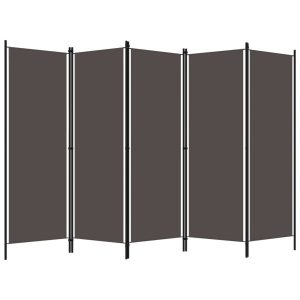 Parawan Pokojowy Antracytowy Parawan Panelowy Dekoracyjny 250 x 180 cm 808294 Parawan Pokojowy Antracytowy Parawan Panelowy Dekoracyjny 250 x 180 cm 808294