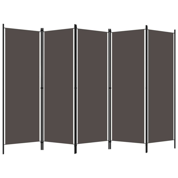 Parawan Pokojowy Antracytowy Parawan Panelowy Dekoracyjny 250 x 180 cm 808294