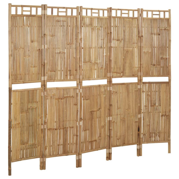 Parawan Pokojowy Bambusowy Parawan Dekoracyjny Przegroda Brązowy 200x180 cm 805995