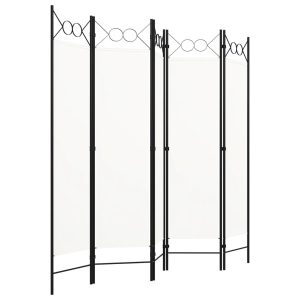 Parawan Pokojowy Biały Parawan Panelowy Dekoracyjny 200 x 180 cm 807871