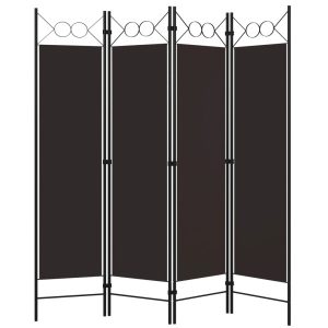 Parawan Pokojowy Brązowy Parawan Panelowy Dekoracyjny 160 x 180 cm 807866