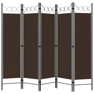 Parawan Pokojowy Brązowy Parawan Panelowy Dekoracyjny 200 x 180 cm 807862