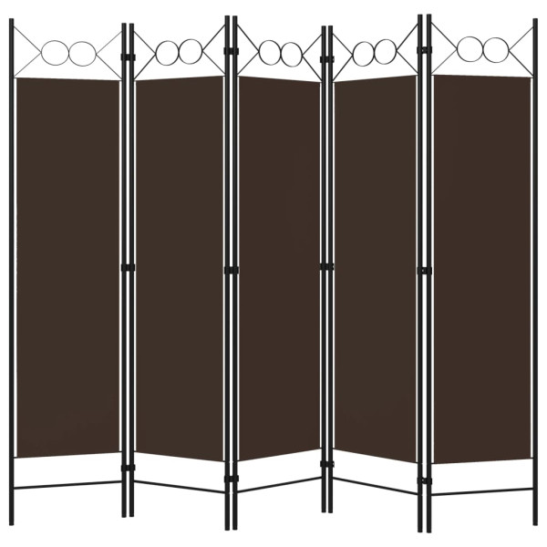 Parawan Pokojowy Brązowy Parawan Panelowy Dekoracyjny 200 x 180 cm 807862