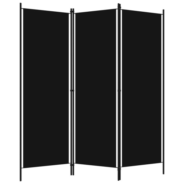 Parawan Pokojowy Czarny Parawan Dekoracyjny Przysłona 150 x 180 cm 808382