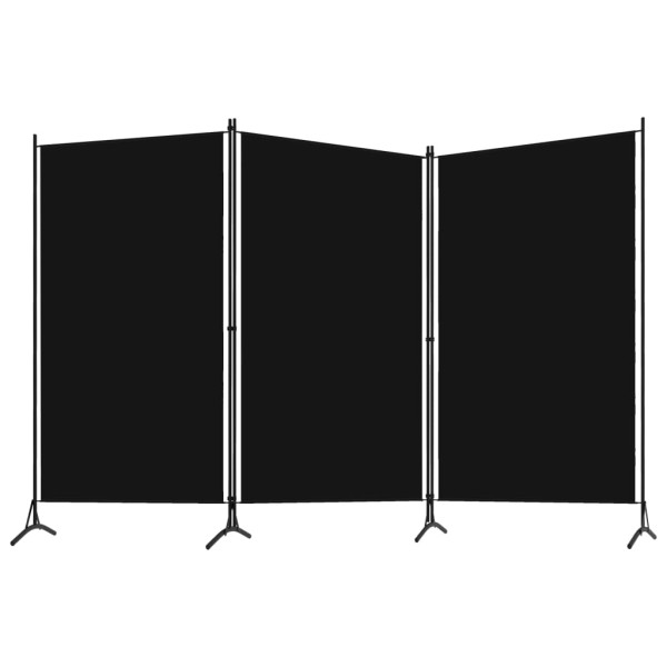 Parawan Pokojowy Czarny Parawan Dekoracyjny Przysłona 260 x 180 cm 808365