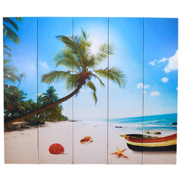 Parawan Pokojowy Dekoracyjny Parawan Składany Motyw Plaży 200x170 cm 808562
