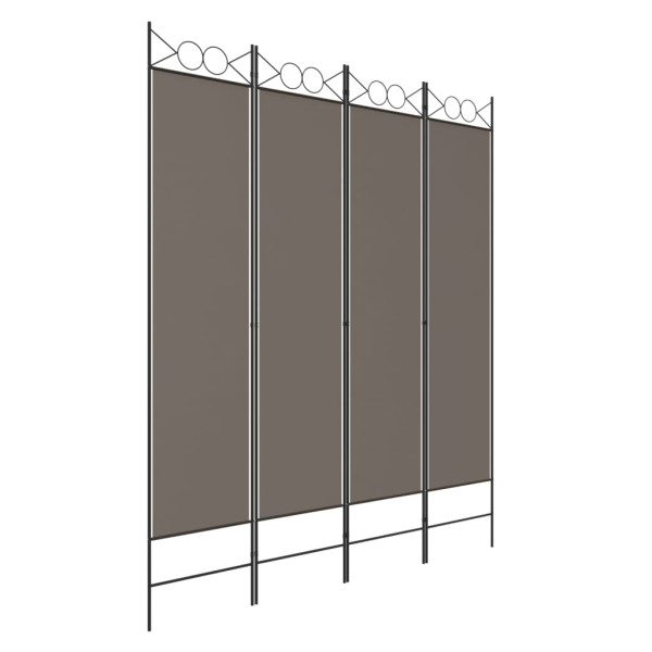 Parawan Pokojowy Dekoracyjny Przegroda Parawan Składany Antracyt 160x200 cm 808311