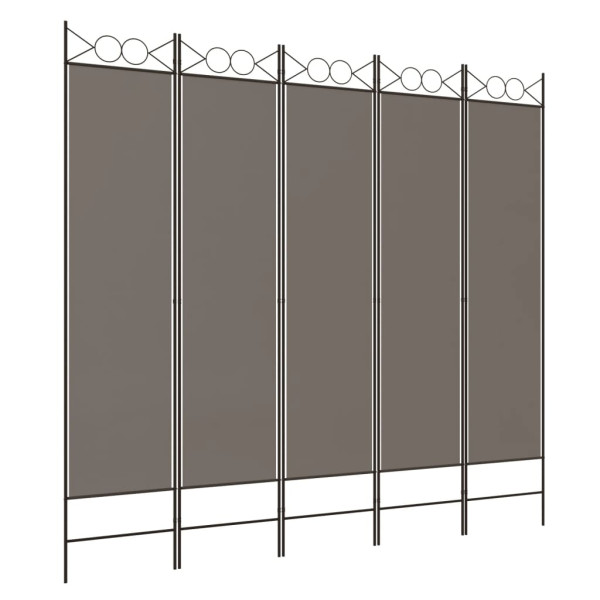 Parawan Pokojowy Dekoracyjny Przegroda Parawan Składany Antracyt 200x200 cm 808363
