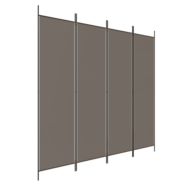 Parawan Pokojowy Dekoracyjny Przegroda Parawan Składany Antracyt 200x220 cm 808336