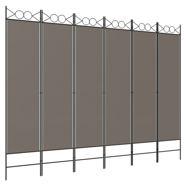 Parawan Pokojowy Dekoracyjny Przegroda Parawan Składany Antracyt 240x200 cm 808549