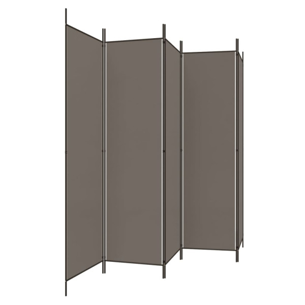 Parawan Pokojowy Dekoracyjny Przegroda Parawan Składany Antracyt 250x200 cm 808412