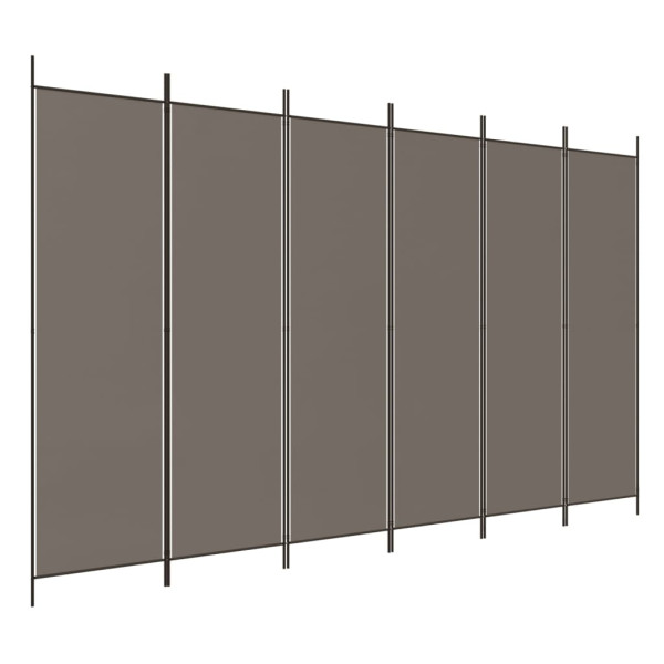 Parawan Pokojowy Dekoracyjny Przegroda Parawan Składany Antracyt 300x220 cm 808312