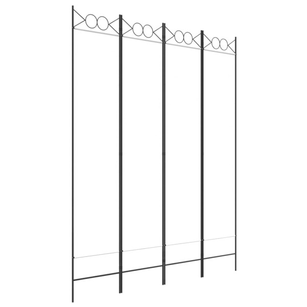 Parawan Pokojowy Dekoracyjny Przegroda Parawan Składany Biały 160x200 cm 808476