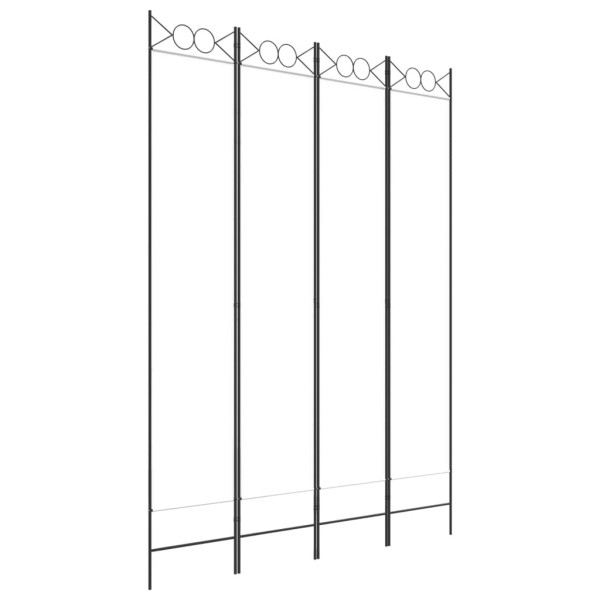 Parawan Pokojowy Dekoracyjny Przegroda Parawan Składany Biały 160x220 cm 808376