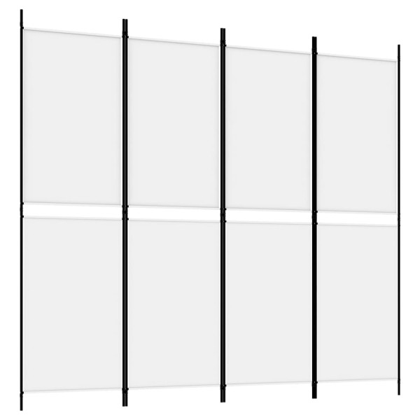 Parawan Pokojowy Dekoracyjny Przegroda Parawan Składany Biały 200 x 180 cm 808420