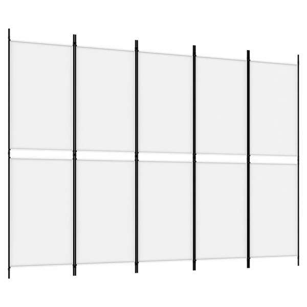 Parawan Pokojowy Dekoracyjny Przegroda Parawan Składany Biały 250 x 180 cm 808511