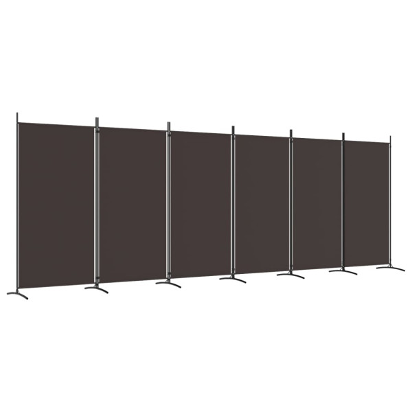 Parawan Pokojowy Dekoracyjny Przegroda Parawan Składany Brązowy 520x180 cm 808339