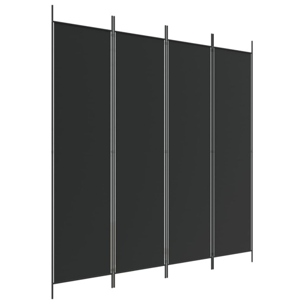Parawan Pokojowy Dekoracyjny Przegroda Parawan Składany Czarny 200x200 cm 808520
