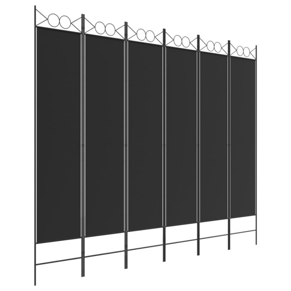 Parawan Pokojowy Dekoracyjny Przegroda Parawan Składany Czarny 240x200 cm 808473
