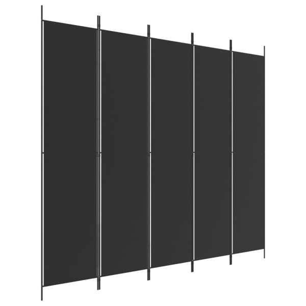 Parawan Pokojowy Dekoracyjny Przegroda Parawan Składany Czarny 250x220 cm 808317