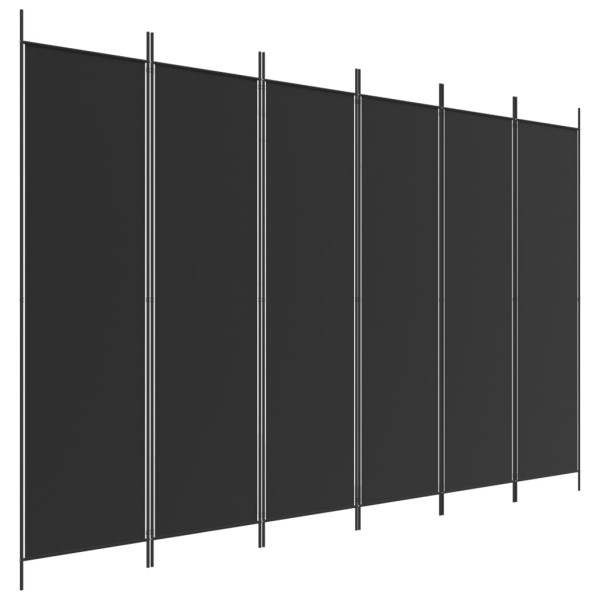 Parawan Pokojowy Dekoracyjny Przegroda Parawan Składany Czarny 300x200 cm 808405