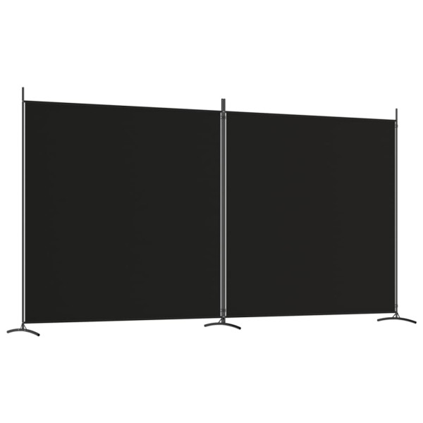 Parawan Pokojowy Dekoracyjny Przegroda Parawan Składany Czarny 348 x 180 cm 808544