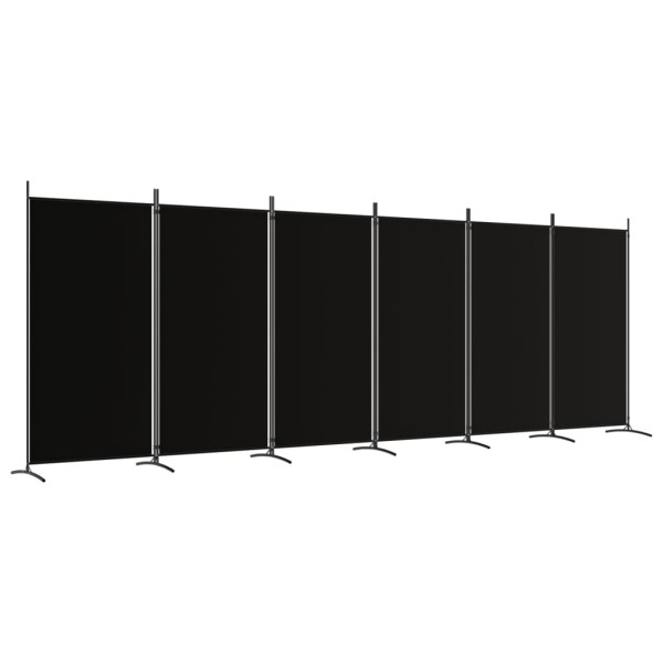 Parawan Pokojowy Dekoracyjny Przegroda Parawan Składany Czarny 520x180 cm 808526