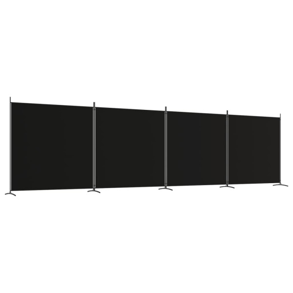 Parawan Pokojowy Dekoracyjny Przegroda Parawan Składany Czarny 698x180 cm 808296