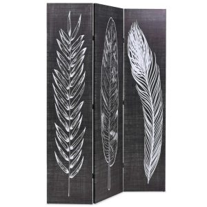 Parawan Składany Dekoracyjny Parawan Panelowy Motyw Piór 120×170 cm 808343 Parawan Składany Dekoracyjny Parawan Panelowy Motyw Piór 120×170 cm 808343