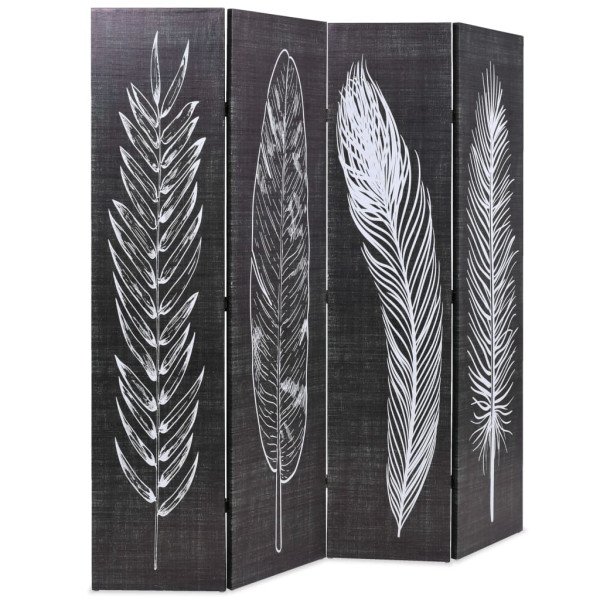 Parawan Składany Dekoracyjny Parawan Panelowy Motyw Piór 160x170 cm 808298