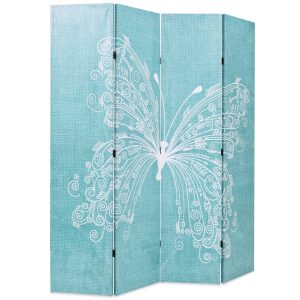 Parawan Składany Dekoracyjny Parawan Panelowy Niebieski Motyl 160×170 cm 808295 Parawan Składany Dekoracyjny Parawan Panelowy Niebieski Motyl 160×170 cm 808295