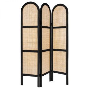 Parawan z plecionką SCREEN czarny 169,5×120 cm 300532 Parawan z plecionką SCREEN czarny 169,5×120 cm 300532