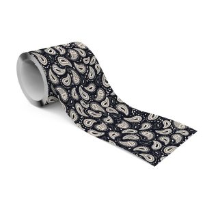 Pasek Dekoracyjny Bordiura Do Tapet Czarny Wzór Paisley 225094