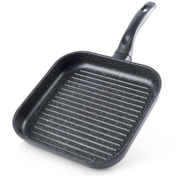 Patelnia do grillowania granitowa kwadratowa GRANDE 26x26 cm 159616