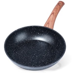 Patelnia granitowa 20 cm Vilde BLACK&WOOD do smażenia indukcja gaz 312851 Patelnia granitowa 20 cm Vilde BLACK&WOOD do smażenia indukcja gaz 312851
