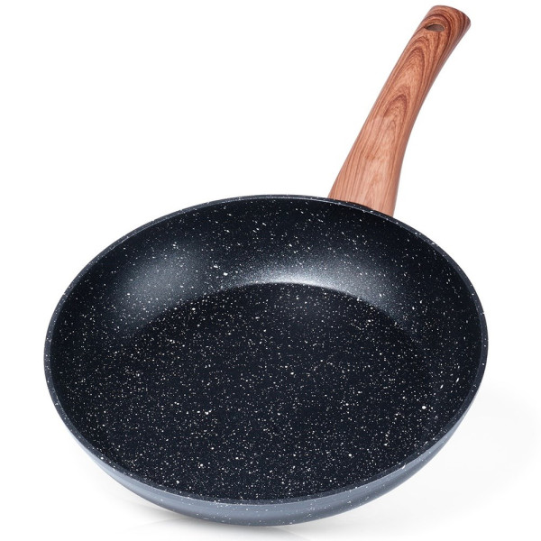 Patelnia granitowa 24 cm Vilde BLACK&WOOD do smażenia indukcja gaz 312835