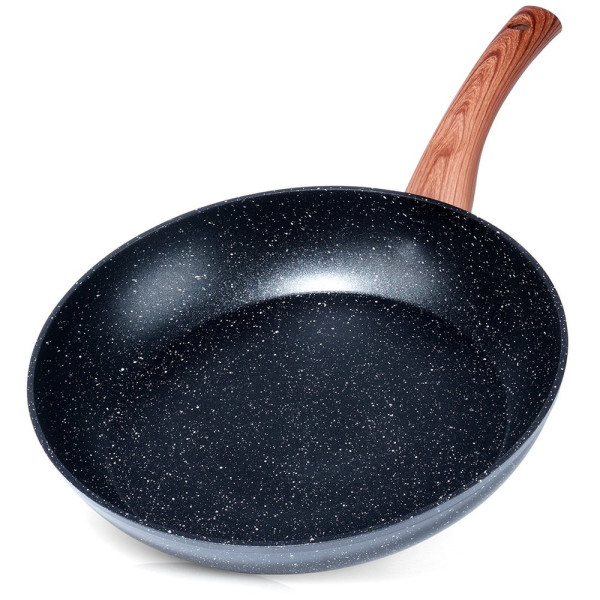 Patelnia granitowa 28 cm Vilde BLACK&WOOD do smażenia indukcja gaz 312852