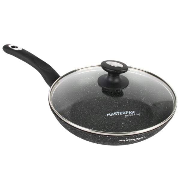 Patelnia Granitowa Pokrywka 20 Cm Plaster Miodu Indukcja Gaz 1.0L 670032